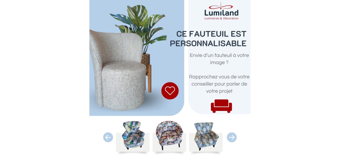 Fauteuil personnalisable - Créez votre fauteuil unique